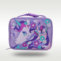 Australia Smiggle Original Children's Lunch Bag Girl Handbag Purple Butterfly Unicorn Outdoor Insulation Bags 9 inches