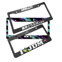 1PCS ABS Car License Plate Universal JDM Style Bride Mugen License Plate Holder For USA Standard Modified Accessories