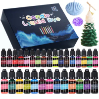 Candle Dyes Kit Liquid Colorant Pigment Set DIY Candle Making Supplies Aromatherapy Soap Soy Wax Dye Candles Manufacture Pigment