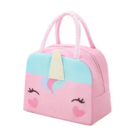 Lunch Bag Non-deformable Lunch Box Bag Strong Bearing Food Delivery Practical Panda Dinosaur Pattern Bento Bag