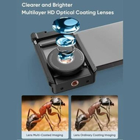 APEXEL Lensa Kamera HP Microscope LED USB Rechargeable - Detail yang Lebih Jelas, Zoom Fleksibel, Pe