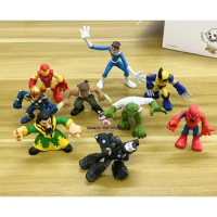 Anime Marvel DC HeroClix Action Figures Hulk Spiderman Iron Man Batman Wolverine Magneto Rogue Thor Model Toy Ornaments Gift