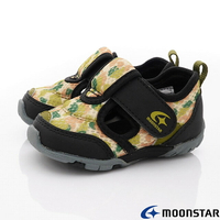 ★日本月星Moonstar機能童鞋-頂級學步系列軟式彎曲護踝護趾涼鞋款1843綠(寶寶段)