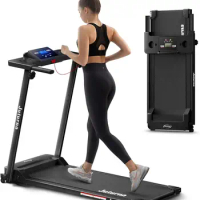 Portable Folding Treadmill, 3.0 HP Foldable Compact Treadmill for Home Office with 300 LBS Capacity, Walking Running Exe