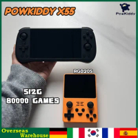 POWKIDDY X55 RGB20S Retro Handheld Game Console 5.5 INCH 1280*720 Support Double TF Card PSP PS2 Games Children's Gifts Boy Gift