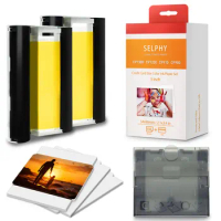 3 Inch Paper Input Cassette Tray with 54x86mm Selphy Ink Paper Set Compatible for Canon CP1500 cp1300 CP1200 CP910 CP900 Printer