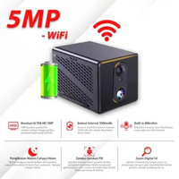 XIHANCAM 5MP CCTV Mini Wifi Kamera Mini CCTV Kecil Tersembunyi CCTV Baterai Tanpa Kabel Konek HP 5MP