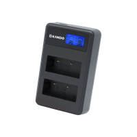 【KANDO】液晶雙槽相機電池充電器 電池座 for Fujifilm NP-W126 NPW126(適用X100V/X-Pro1/X-E4/E3/E2)