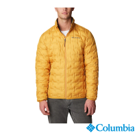 【Columbia 哥倫比亞 官方旗艦】男款-Delta RidgeOmni-Heat鋁點保暖羽絨立領外套-黃色(UWE09550YL/HF)