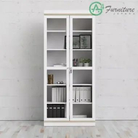 Lemari Hias Minimalis Modern Boggess Warna Duco Putih