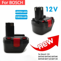 For Bosch 12V Rechargeable Battery 12V 12.8AH AHS GSB GSR 12 VE-2 Battery BAT043 BAT045 BAT046 BAT049 BAT120 BAT139