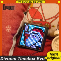 Divoom Timebox Evo Bluetooth Portable Speaker With Clock Alarm Programmable Led Display Pixel Art Creation Unique Custom Gift