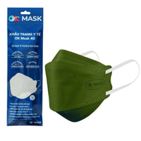 Khẩu trang y tế OK Mask 4D 3 lớp màu xanh rêu