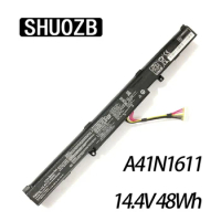 SHUOZB 14.4V 48WH A41N1611 Laptop Battery For ASUS ROG GL553 GL553VD GL553VE GL553VW A41LK5H A41LP4Q GL553VW-2D OB110-00470000