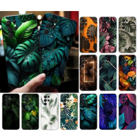 Tropical leaf Palm Leaves Phone Case For Samsung A52S A21S A33 A23 A13 A14 A32 A52 A53 A54 A51 A71 A15