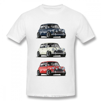 Retro The Italian Trio Mini Cooper T Shirt 流行車時髦風格 T 恤男士棉質 T