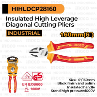 Insulated High Leverage Diagonal Cutting Pliers (6\ Inch / 152 mm) INGCO HIHLDCP28160 Tang Potong Pe