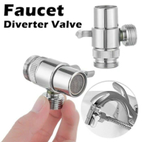 Faucet Valve Diverter 3 Way Bathroom Faucet Switches Valve Water Tap Connector Faucet Adapter Kitchen Sink Splitter Spare Parts