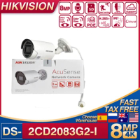 Original Hikvision 8MP POE 4K Acusense IP Camera DS-2CD2083G2-I CCTV Fixed Mini Bullet Surveillance Video Network Camera
