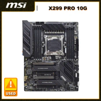 MSI X299 PRO 10G Mining Motherboard X299 Motherboard DDR4 256GB Support Intel Core i9 10900X 9900X Cpus LGA 2066 2×M.2 PCI-E X16