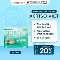 Dung dịch uống Actiso Việt hỗ trợ thanh nhiệt lợi tiểu mát gan giải độc gan hộp 20 ống 【Chính hãng】