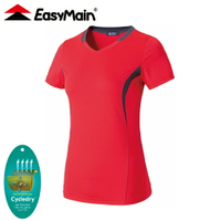 【EasyMain 衣力美 女 排汗短袖T恤《紫荊紅》】TE22022/排汗短袖衫/機能上衣/運動排汗衣