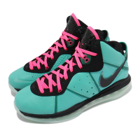 Nike 籃球鞋 LeBron VIII QS 運動 男鞋 明星款 氣墊 避震 包覆 南灣 球鞋 藍綠 粉 CZ0328400