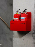 [台灣公司貨 可開發票]壁掛式滅火器箱掛墻工廠2只裝4公斤消防罩收納盒消防器材放置箱