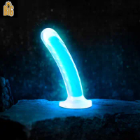 Realistic Dildo Fluorescent Anal Masturbator Sex Toys for Couples Crystal Jelly Dildo Suction Cup Penis Luminous Dildo for Women