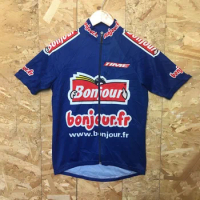 Blue Retro Cycling Jersey Team Short Sleeves Mountain Bike Jersey Triathlon Mtb Clothing Maillot Ciclismo Hombre