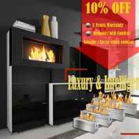 Inno-living fire 36 inch burner bioethanol automatic gel fuel remote fireplace insert