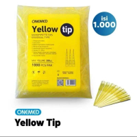 ￼Yellow Tips Micropipet Tips Kuning Onemed isi 1000pcs , Yellow Tip Mikropipet