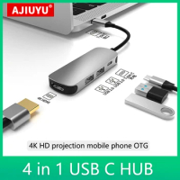 USB Type C HUB to Multi USB 3.0 HDMI SD/TF Card Reader Adapter Dock For iPad Pro 12.9 11 2021 2020 2018 iPad Air 4 Splitter Port
