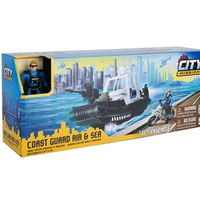 CHAP MEI COAST GUARD AIR AND SEA BOAT CITY MISSION PLAYSET FIGURE CHAP MEI MAINAN ANAK MAINAN KOLEKS
