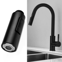 Kitchen Sink Shower Spray Sink Filter Tap Pull Out Spray Shower Faucet Head Setting Kitchen Spare Replacement Tap Sprayer Black