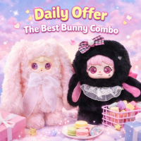 【Lime Daily Offer】The Best Bunny！ - Sanmi Sweet Lace Bunny + Yooki V13 Hopping Bunny Stuffed