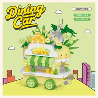 相容樂高積木美食系列甜品果汁販賣汽車兒童益智拼裝玩具禮物