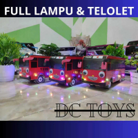 MAINAN MINIATUR MOBIL BUS TAYO FULL LAMPU
