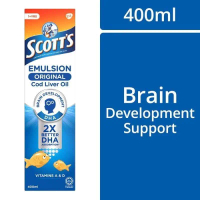 READY DTOCK [HLM] Scott's Emulsion Cod Liver Oil, Original, 400ml - Singapore ORIGINAL