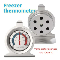 Refrigerator Thermometer Stainless Steel Fridge Freezer Mini DigitalFridge Freezer -30 To 30°C Home KitchenFridge Temperature Se