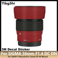 For SIGMA 56mm F1.4 DC DN for SONY E Mount/For Canon EF-M Mount Lens Sticker Protective Skin Decal Anti-Scratch Protector Film