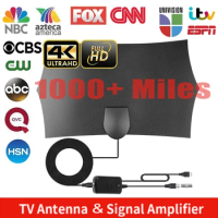Kebidumei digital DVB-T2 TV Antenna Booster 8K 4K 1080P For tv box Outdoor 1000 Miles Car antenna Portable tv Signal Amplifier