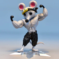 Demon Slayer Around The Muscle Rat Uzui Tengen Ninja Mouse Figure Model Toys