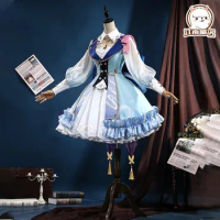 Game Genshin Impact Kamisato Ayaka Cosplay Costume Ayaka Springbloom Missive Cosplay Party Dress Halloween Uniform Lolita Dress