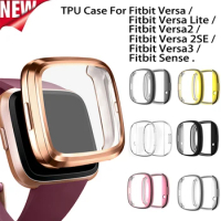 For Fitbit Versa 4/ 3 Case/Fitbit Sense 2/Sense2 Protection Cover For Fitbit Versa3/Versa4/Versa 2 Screen Cover/Protective Shell