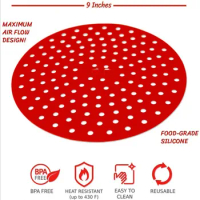 1pcs Silicone Air Fryer Lining Air Fryer Mat Air Fryer Silicone Accessory Mat