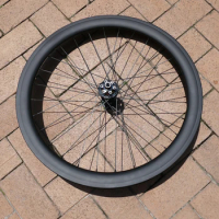 Ultra Light Clincher Wheelset 50mm Full Carbon Road Cyclocross Bike Clincher Wheelset for Disc Brake Front QR / Rear QR 135mm