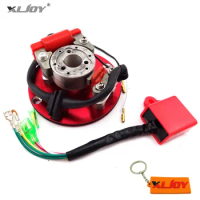 Red Racing Magneto Stator Rotor Ignition CDI Box Kit For 110cc 125cc 140cc Engine Chinese Lifan YX Pit Dirt Bike Motorcycle