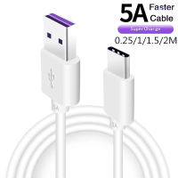 ที่ชาร์จเร็วสุด 5A, สาย USB C, ชาร์จเร็ว 3.0, Type C, เหมาะสำหรับ Samsung S10, 9, P30, P20 Lite, Xia