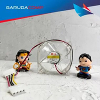 Fan Kipas Casing PC Transparan Lampu 8cm Kipas Fan Cooler Bening LED CPU Komputer 80mm 8 cm